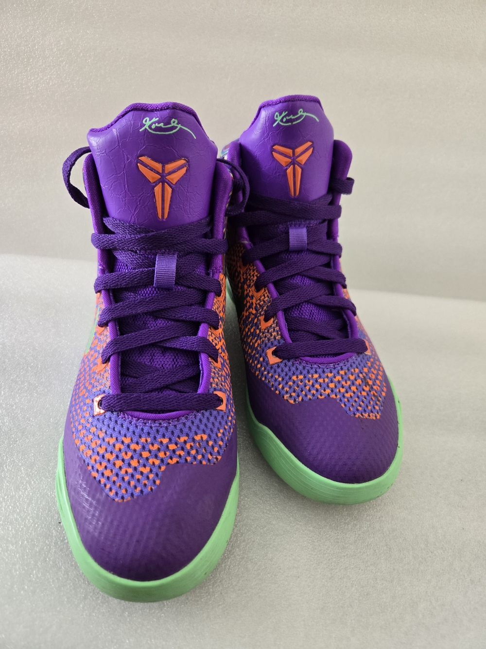 Nike Kobe 9 IX Elite (GS) Purple Venom Pink Orange Green 636602-500 Size 4Y(L1)